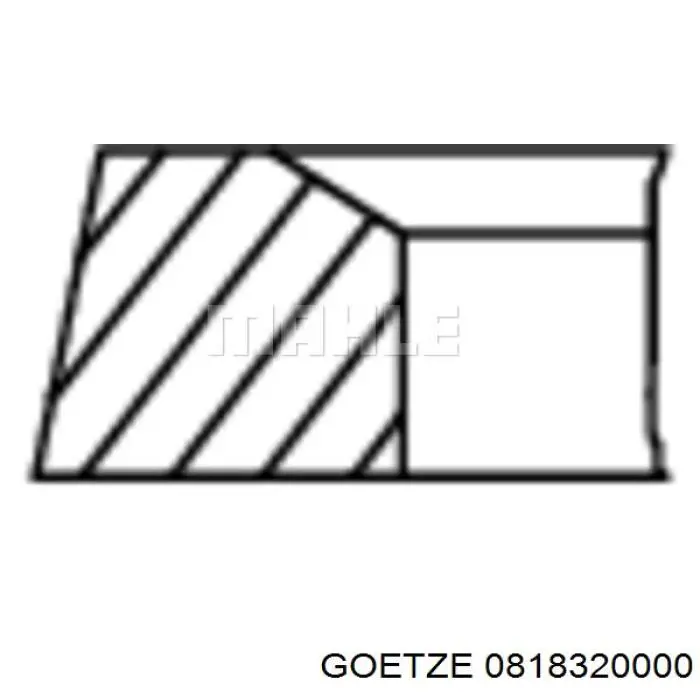 Купити 0818320000 Goetze Кільця поршневі на 1 циліндр, STD.