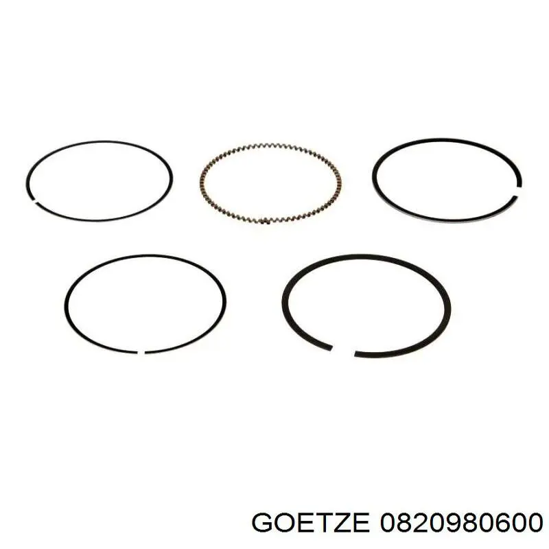 Кільця поршневі на 1 циліндр, 2-й ремонт (+0,50) Seat Ibiza 1 (021A) (Сеат Ібіца)