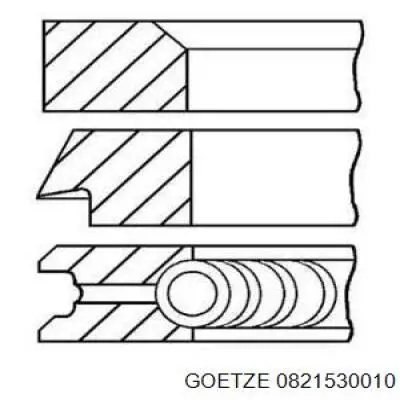 Кільця поршневі на 1 циліндр, STD. Goetze 0821530010 ціна, від 12.51 USD