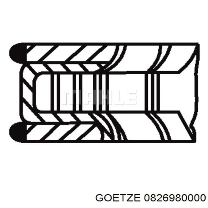 Купити 0826980000 Goetze Кільця поршневі на 1 циліндр, STD.
