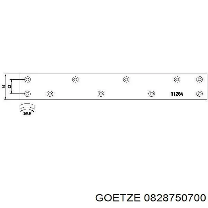 0828750700 Goetze кільця поршневі на 1 циліндр, 2-й ремонт (+0,50)
