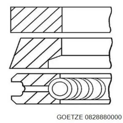 Купити 0828880000 Goetze Кільця поршневі на 1 циліндр, STD.