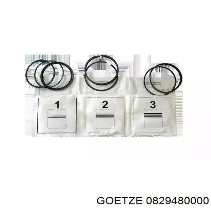 0829480000 Goetze Кільця поршневі на 1 циліндр, STD.