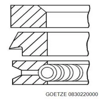 Купити 0830220000 Goetze Кільця поршневі на 1 циліндр, STD.