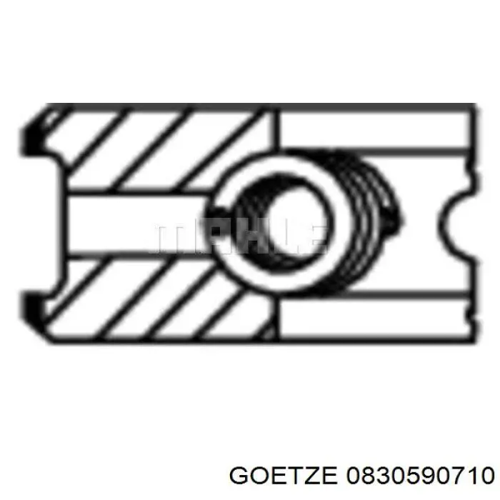 0830590710 Goetze кільця поршневі на 1 циліндр, 2-й ремонт (+0,50)