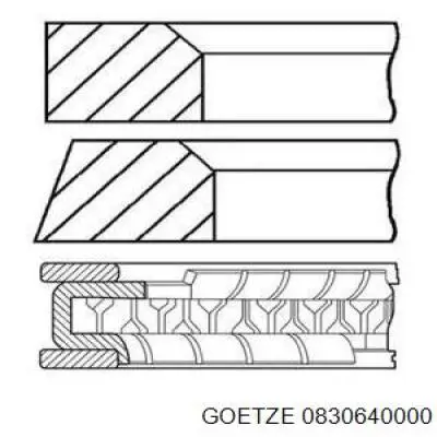 Купити 0830640000 Goetze Кільця поршневі на 1 циліндр, STD.