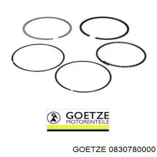 0830780000 Goetze кільця поршневі на 1 циліндр, std.