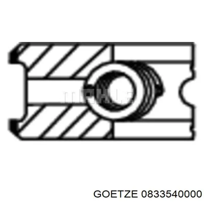 0833540000 Goetze кільця поршневі на 1 циліндр, std.