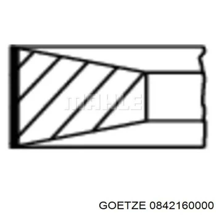 Кільця поршневі на 1 циліндр, STD. Goetze 0842160000 ціна, від 25.10 USD