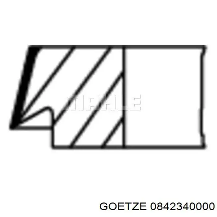 Кільця поршневі на 1 циліндр, STD. 2L3Z18472BC Ford