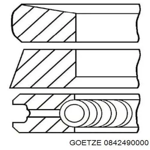 Кільця поршневі на 1 циліндр, STD. 793822004 SM