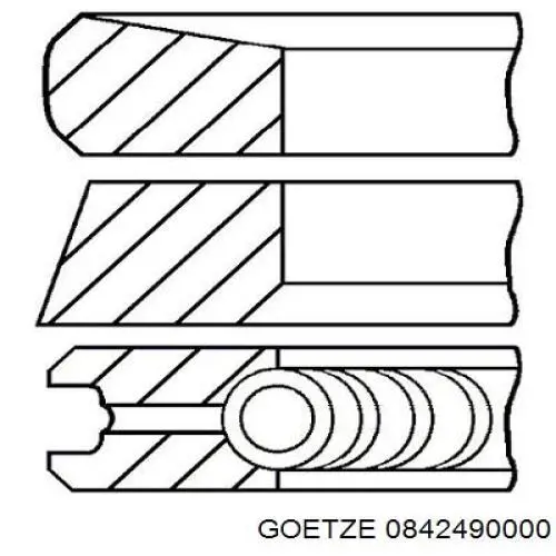 Кільця поршневі на 1 циліндр, STD. FR10382200 Freccia
