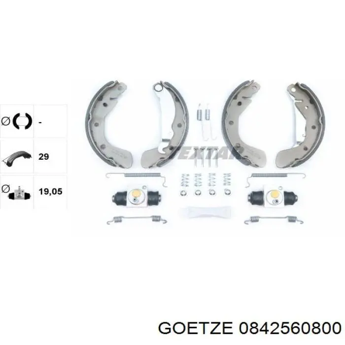 0842560800 Goetze кільця поршневі на 1 циліндр, 2-й ремонт (+0,65)