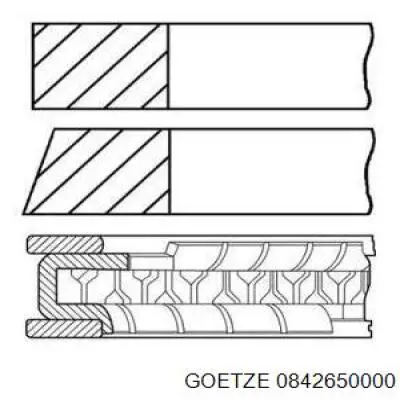 Кільця поршневі на 1 циліндр, STD. Goetze 0842650000 ціна, від 22.74 USD