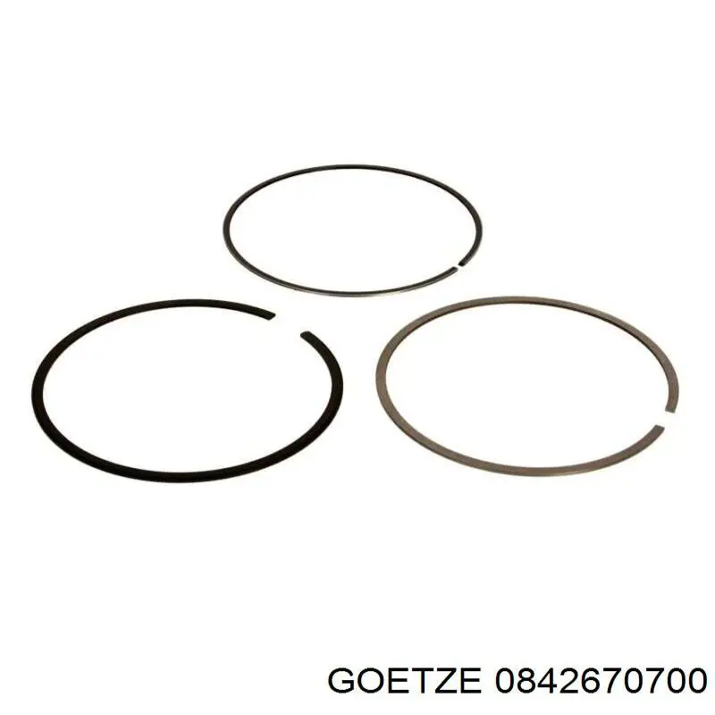 Кільця поршневі на 1 циліндр, 2-й ремонт (+0,50) Goetze 0842670700 ціна, від 10.29 USD