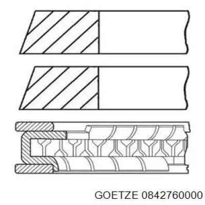 0842760000 Goetze Кільця поршневі на 1 циліндр, STD.