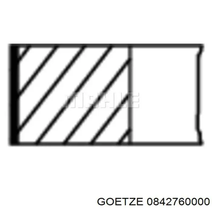Комплект поршневих кілець на 1 циліндр, STD. Mercedes A2710300224
