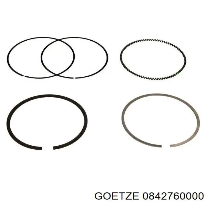 Кільця поршневі на 1 циліндр, STD. Goetze 0842760000 ціна, від 17.13 USD