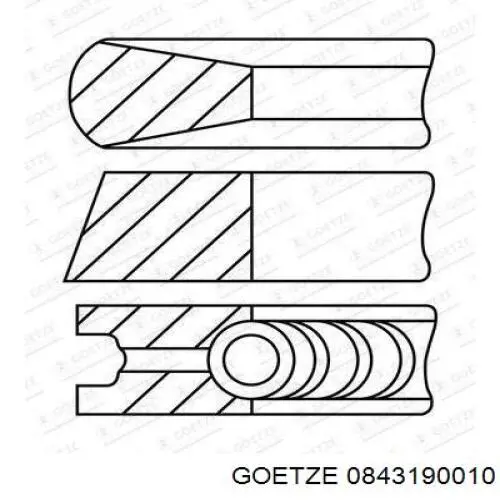 Купити 0843190010 Goetze Маслоз'емні кільця, стандартні