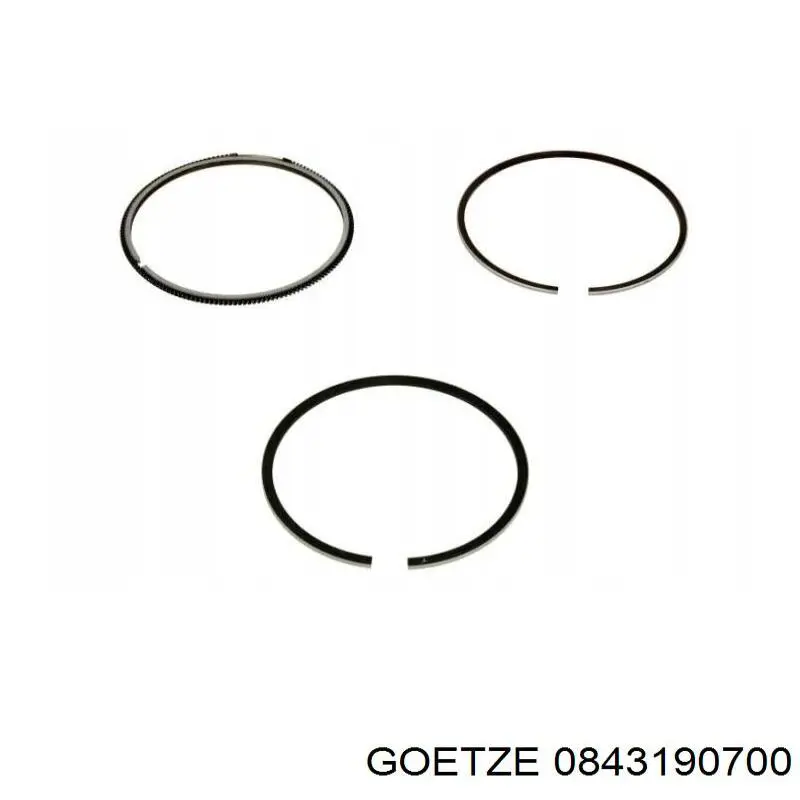 Кільця поршневі на 1 циліндр, 2-й ремонт (+0,50) Hyundai Getz (Хендай Гетц)