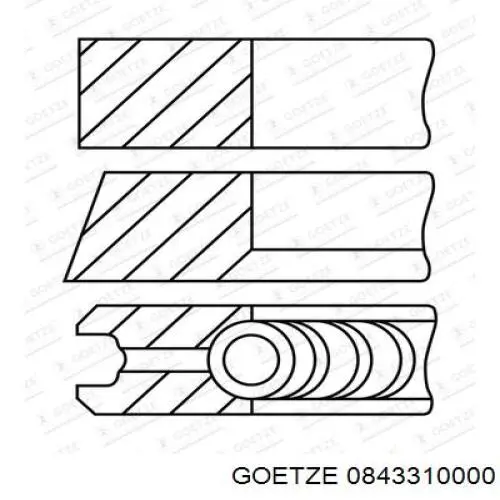 Купити 0843310000 Goetze Кільця поршневі на 1 циліндр, STD.