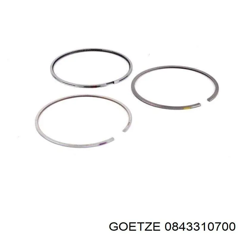 Кільця поршневі на 1 циліндр, 2-й ремонт (+0,50) GOETZE 0843310700