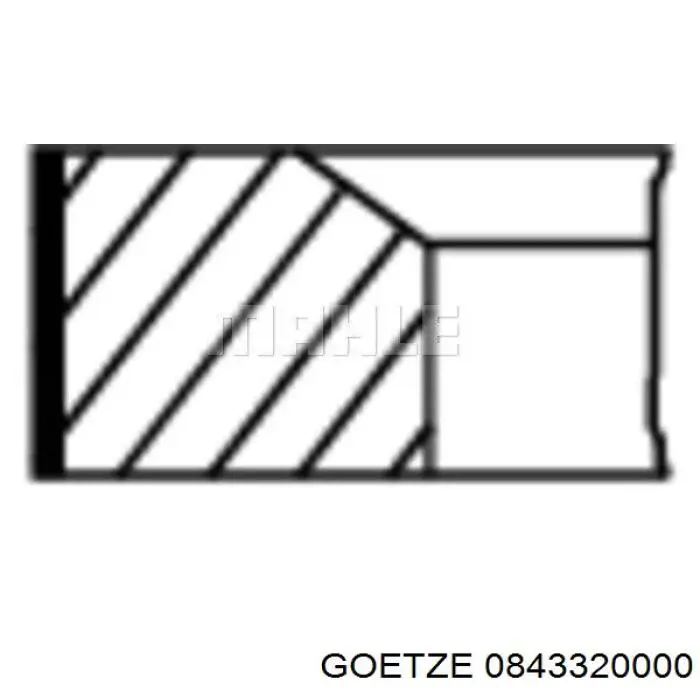 Кільця поршневі на 1 циліндр, STD. Goetze 0843320000 ціна, від 19.31 USD
