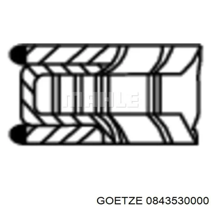 0843530000 Goetze кільця поршневі на 1 циліндр, std.