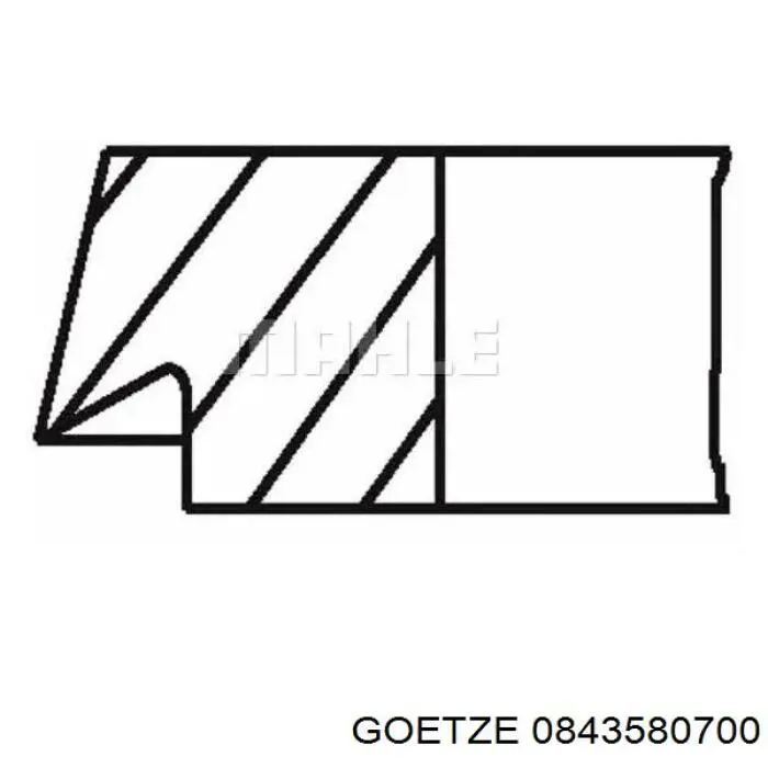 Купити 800058510050 Kolbenschmidt Кільця поршневі на 1 циліндр, 2-й ремонт (+0,50)