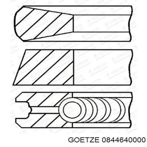 Купити 0844640000 Goetze Маслоз'емні кільця, стандартні