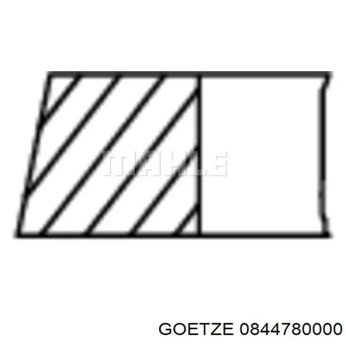 0844780000 Goetze кільця поршневі на 1 циліндр, std.
