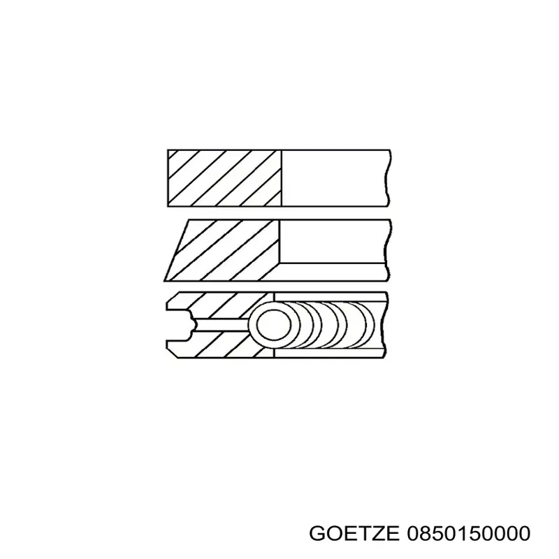 Кільця поршневі на 1 циліндр, STD. Goetze 0850150000 ціна, від 17.68 USD