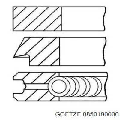 Кільця поршневі на 1 циліндр, STD. Goetze 0850190000 ціна, від 16.57 USD