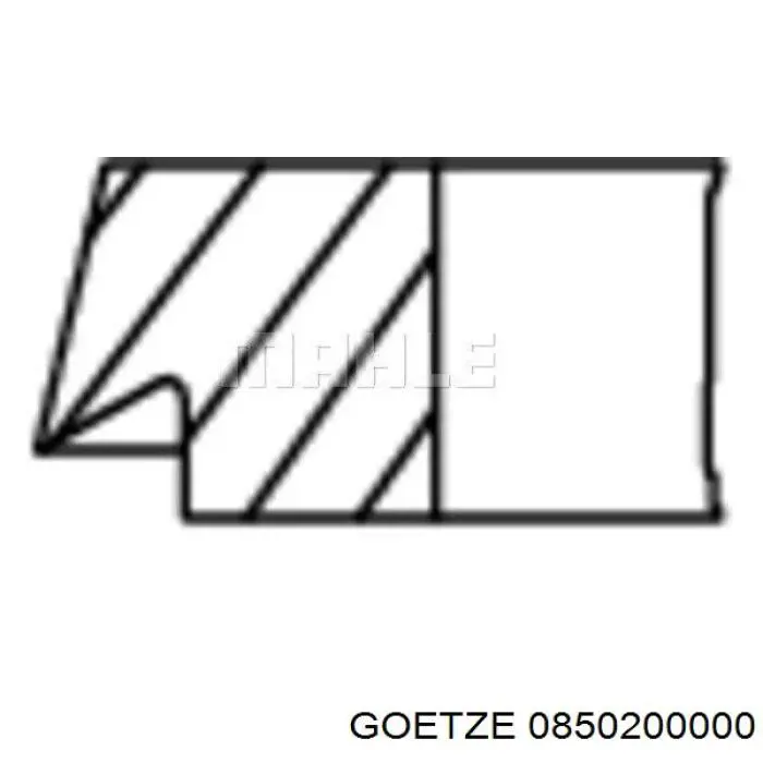 Кільця поршневі на 1 циліндр, STD. 0850200000 Goetze