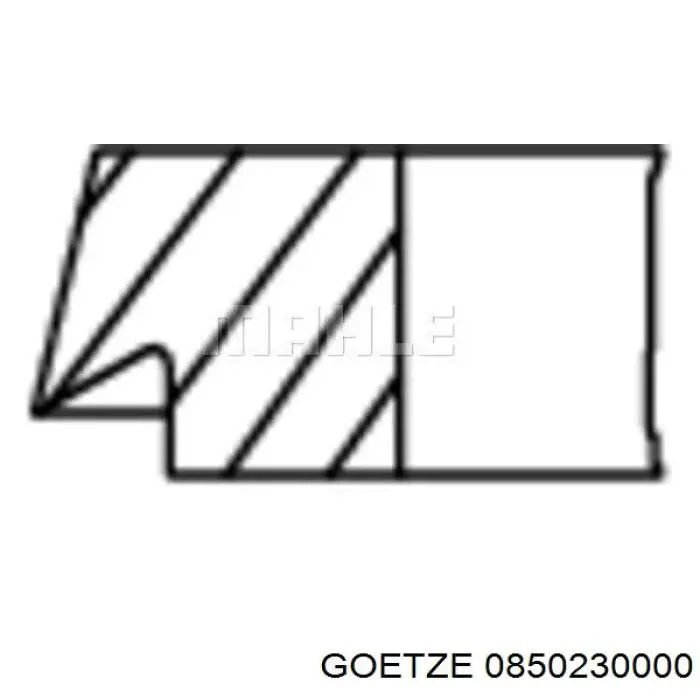850230000 Goetze кільця поршневі на 1 циліндр, std.