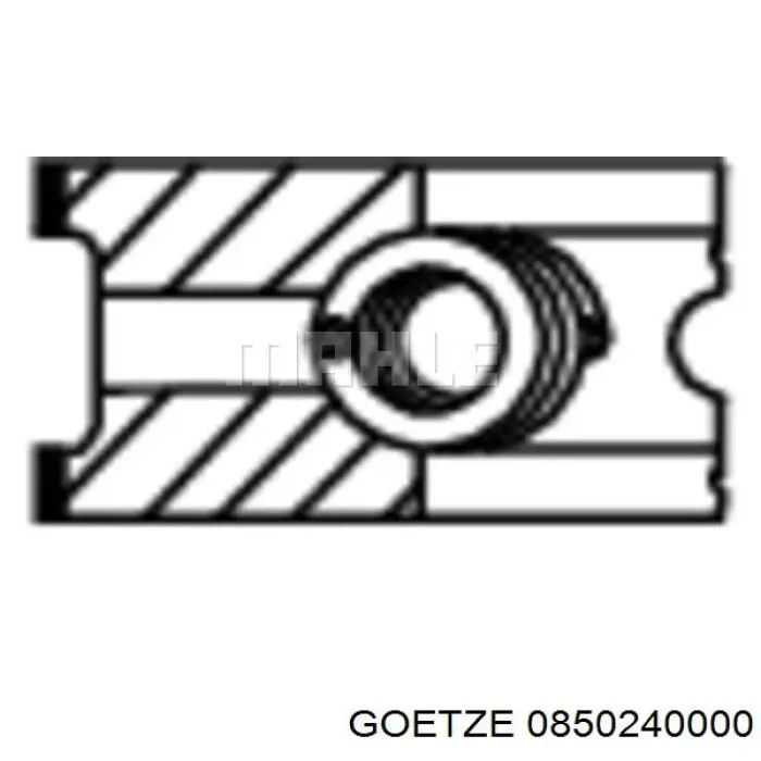 Купити 0850240000 Goetze Кільця поршневі на 1 циліндр, STD.