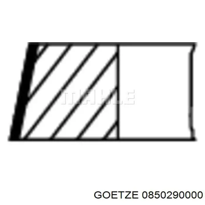 Купити 0850290000 Goetze Кільця поршневі на 1 циліндр, STD.