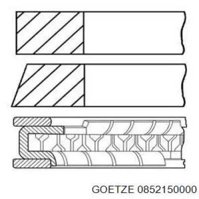 0852150000 Goetze Кільця поршневі на 1 циліндр, STD.