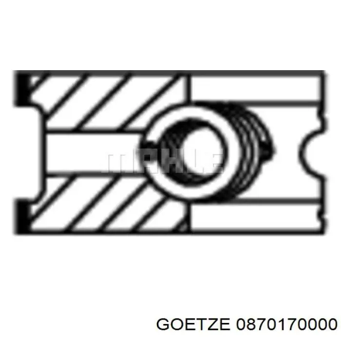 Купити 0870170000 Goetze Кільця поршневі на 1 циліндр, STD.