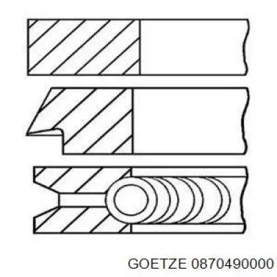Купити 0870490000 Goetze Кільця поршневі на 1 циліндр, STD.