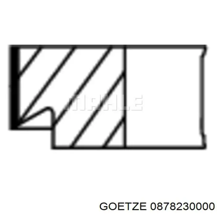 Кільця поршневі на 1 циліндр, STD. Goetze 0878230000 ціна, від 15.38 USD