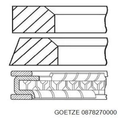 878270000 Goetze кільця поршневі на 1 циліндр, std.