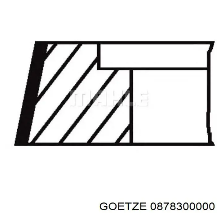 Кільця поршневі на 1 циліндр, STD. Goetze 0878300000 ціна, від 27.98 USD