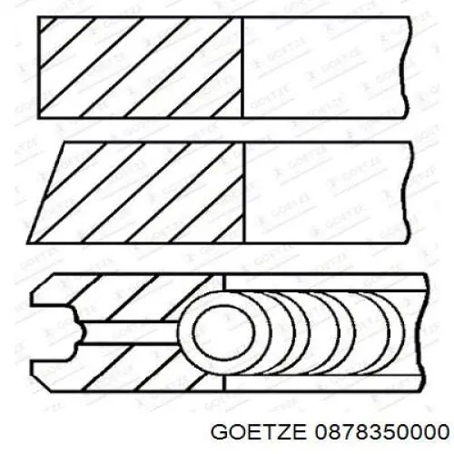 Кільця поршневі на 1 циліндр, STD. Goetze 0878350000 ціна, від 12.45 USD