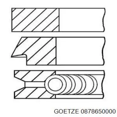 Кільця поршневі на 1 циліндр, STD. Goetze 0878650000 ціна, від 13.73 USD