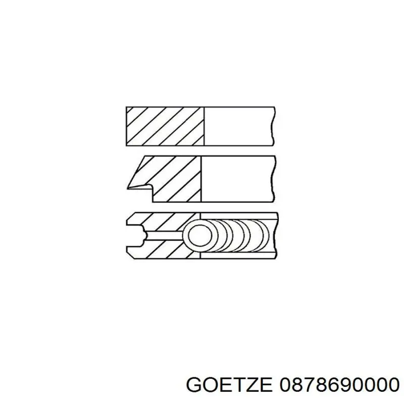 0878690000 Goetze кільця поршневі на 1 циліндр, std.
