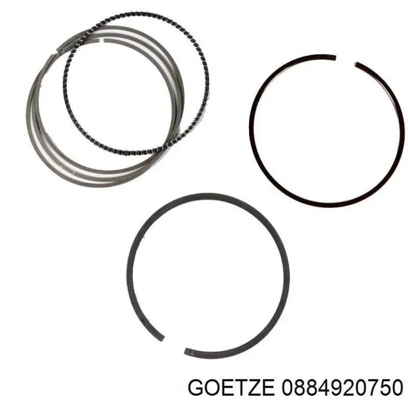Купити 0884920750 Goetze Кільця поршневі на 1 циліндр, 2-й ремонт (+0,50)