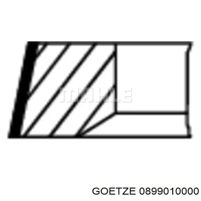 0899010000 Goetze кільця поршневі на 1 циліндр, std.