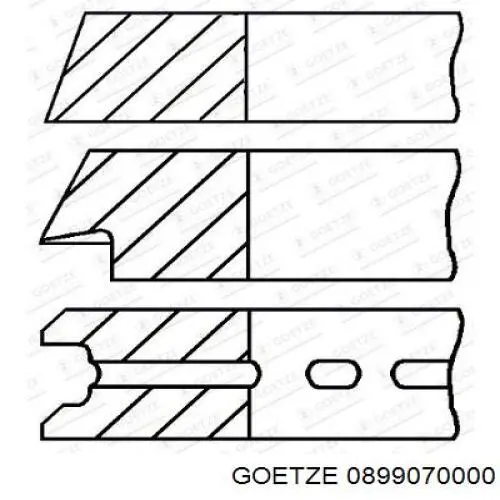 Комплект поршневих кілець компресора, на 1 циліндр, STD Goetze 0899070000 ціна, від 5.78 USD