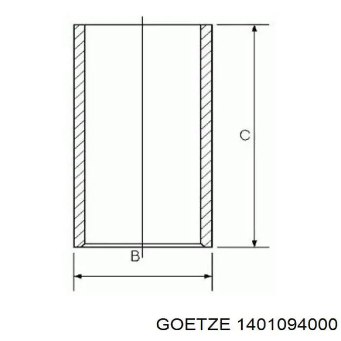 Гільза поршнева Goetze 1401094000 ціна, від 26.73 USD